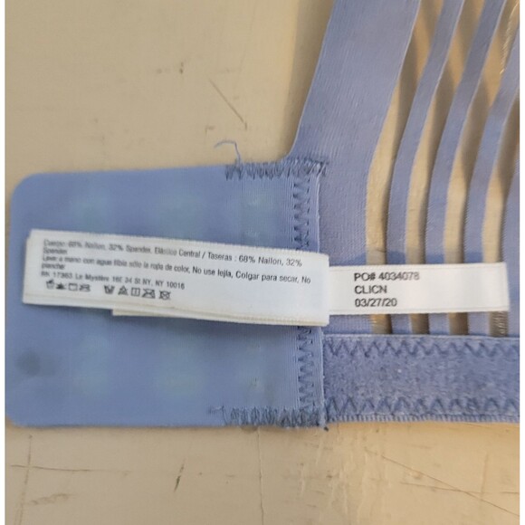Le Mystere Bra 34G Blue T Shirt Lined Underwire Back Closure Smooth Profile - Picture 7 of 10